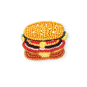 Brooches hamburger Yellow-Multicolour