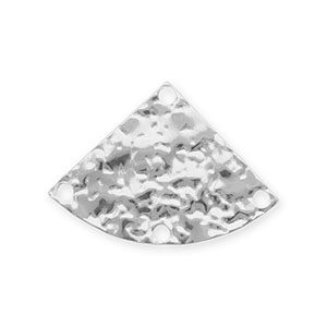 BY31&reg; Stainless steel findings connector fan with 4 loops Silver