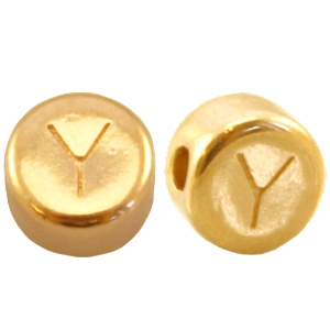 DQ European metal letterbead Y Gold (nickel free) 