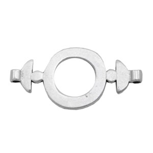 Charms TQ metal connector ring 30mm Antique Silver
