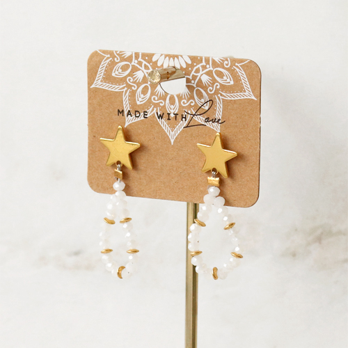 You can make your own earrings with brass TQ metal earring findings: