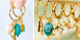 Just in: brass charms with enamel & rhinestones