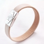 Metallic bracelets made of faux leather and new Basic Quality metal jewellery clasps