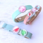 Cheerful jewellery with basic cabochons, Cuoio, Designer Quality European metal, shell charms and macram&eacute; 