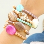 Unique jewellery with beautiful oval agate semi-precious stones
