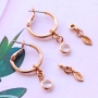 MIX AND MATCH! Changeable minimalist earrings with trendy pendants!