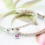 Fashion bracelets and keychain with trendy flat cord suede style