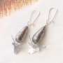Festive, winter earrings with our new Polaris Elements drop shaped beads