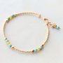 Cheerful summer bracelets an earrings with faceted beads