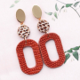 Do It Yourself: Statement earrings with faux leather pendants