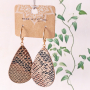 Do It Yourself: Statement earrings with faux leather pendants