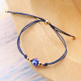 Making subtle bracelets with the new evil eye beads: