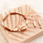 Summer jewellery with tube shell beads