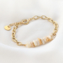 These combinations can be made with the popular stainless steel belcher chain and natural stone beads: 