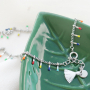 Jewellery inspiration with the new stainless steel belcher chain with oil coloured spikes: