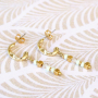 These trendy earrings can be made with the DQ European metal earring findings: