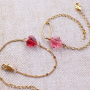 These cute bracelets are made with the latest fashion faceted beads: