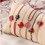 These cute bracelets are made with the latest fashion faceted beads: