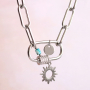 This is how you style the latest chain necklaces and chain bracelets: 