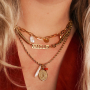 This is how you style the latest chain necklaces and chain bracelets: 