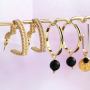 How to make trendy statement DQ European metal earrings in combination with charms 