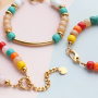 Get started with the glass beads rondelle in the trend shape of this year! 