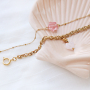 Design trendy earrings with the heart and star natural stone beads. 