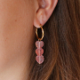Design trendy earrings with the heart and star natural stone beads. 
