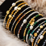 Use these round top faceted beads for a beautiful bracelet collection