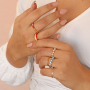 Combine various rings to create an elegant look