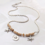 Ideas to create a beach look with metal beads and charms
