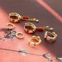 Inspiration time with brass TQ metal creoles with flowers