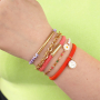 Get creative with stitched elastic ribbon Ibiza and stainless steel tube beads