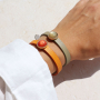 Making fancy bracelets with Cuoio bracelets