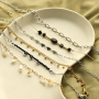 Here's how to combine these stainless steel bracelets and earrings
