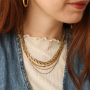 Combine stainless steel necklaces and bracelets
