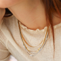 Combine stainless steel necklaces and bracelets