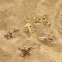 Make beautiful necklaces and rings with brass TQ metal charms