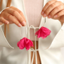 Create a unique look with flower earrings