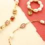 Mix&match stainless steel charms and connectors with zirconia