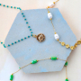 Inspiration time with stainless steel findings belcher chain with colours