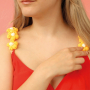Create trendy keychains with crocheted and resin pendants