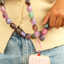 Beautiful acrylic beads with gold-tone details
