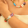 Beautiful acrylic beads with gold-tone details