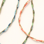 Mix & match with a necklace with faceted beads and heart earrings