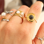 Create your unique ring collection with stainless steel rings with stones