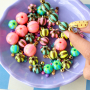 Create colourful jewellery with striped DQ acrylic beads