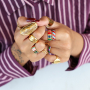 Style stainless steel rings with a ring rize adjuster 