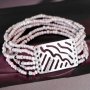 Nice arm candy made with stitched cord bohemian style