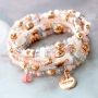Gorgeous jewellery set in soft colours for a fresh new look with our transparent melange glass beads.